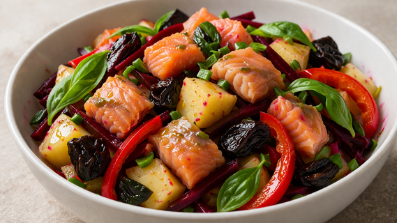 Салат «Красотка» с красной рыбой: просто, полезно и невероятно вкусно — готовлю из доступных продуктов Салат «Красотка» с красной рыбой: просто, полезно и невероятно вкусно — готовлю из доступных продуктов