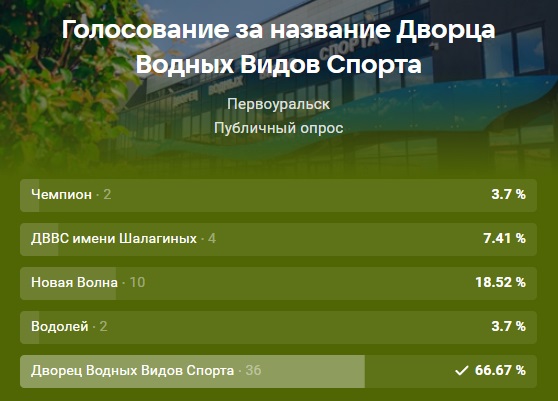 Мэрия Первоуральска объявила голосование по новому названию ДВВС. А две трети горожан — за сохранение старого 