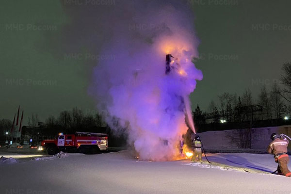 Накануне в Первоуральске сгорело информационное табло