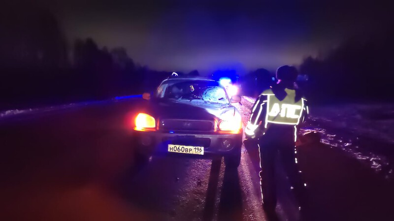 В Свердловской области водитель сбил пешехода на проезжей части | Пешеход погиб в ДТП на трассе «Екатеринбург — Серов»