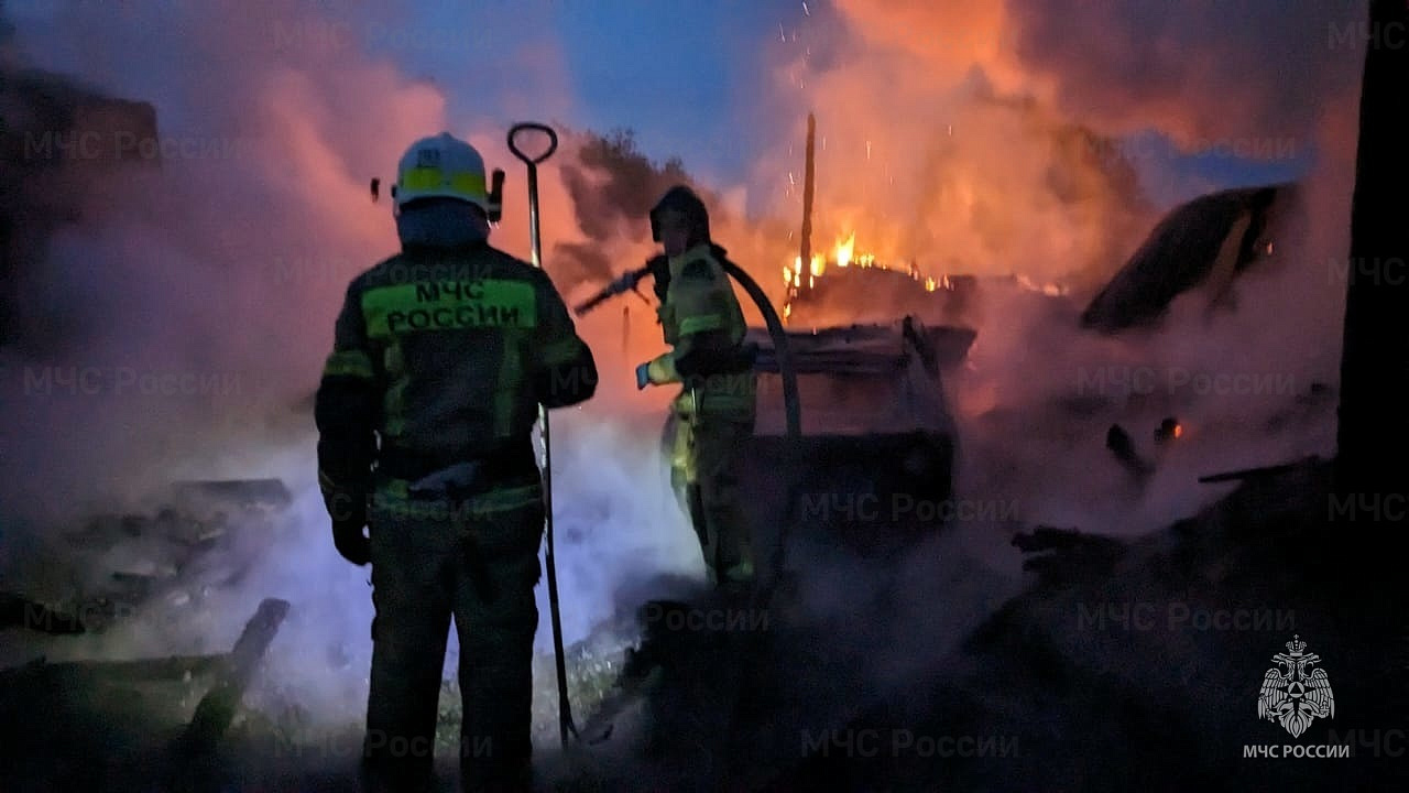 На улице Мира в пожаре пострадали женщина и девочки